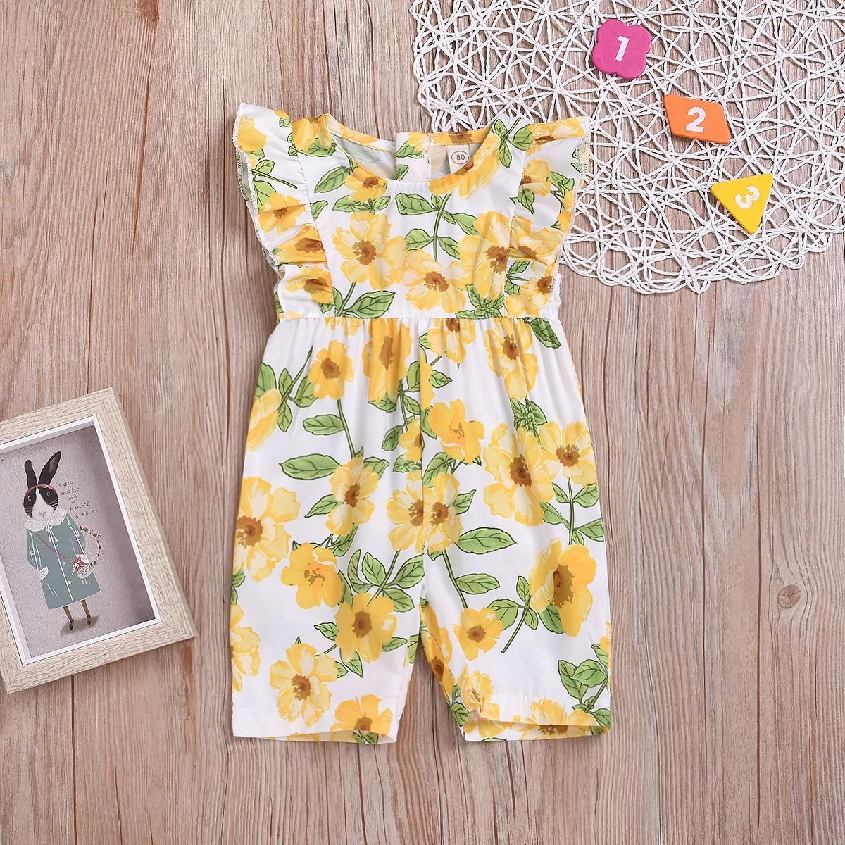 
Bulk Buy Baby Clothing Baby Clothes Newborn Sleeveless Flower Print Jumpsuit Kids Girls Summer Casual Romper Baby 