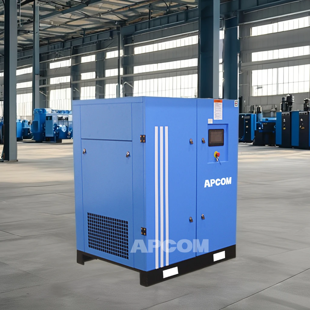 H APCOM 45kw Gas Air Compressor de ar Industrial 45 kw 75kw 90kw 60hp 100hp Pm Vfd Screw AirCompressor 8bar 10bar 13bar 400cfm