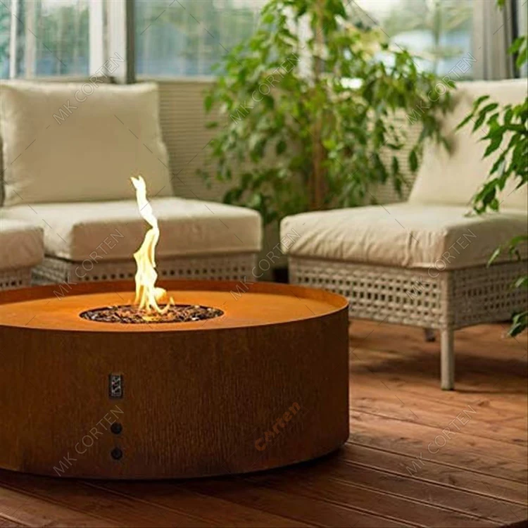 Modern firepit natural outdoor heater corten fire for home garden for sale