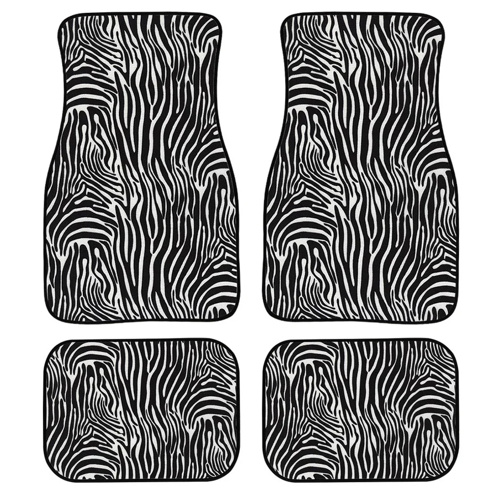 Wholesale Animal Pattern Cow Stripe Printing Supplies Car Wear-Resistant Rubber Polyester Creative Foot Mat