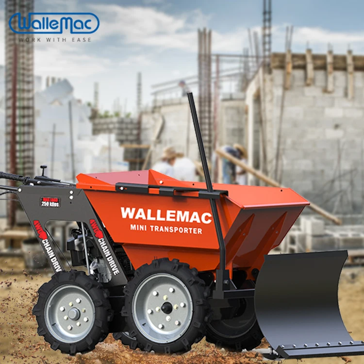 construction motorized wheel barrow mini wheel dumper transporter indoor and outdoor use