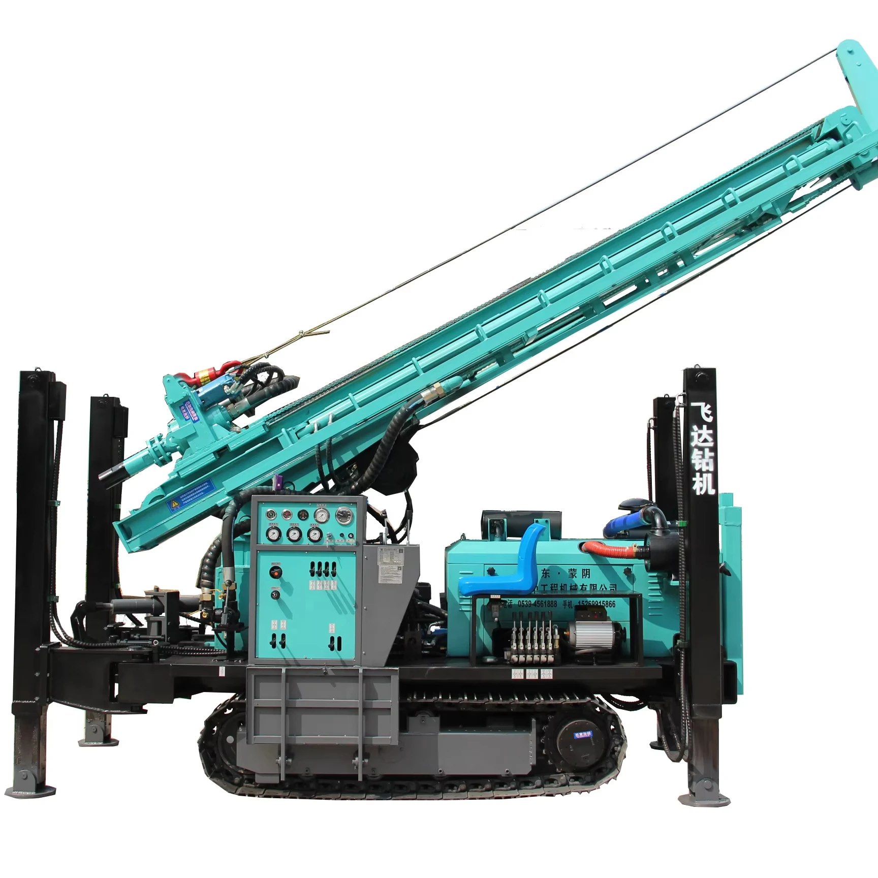 Rotary Drilling Rig 100m 180m 280m Water Wells-Diesel Power New Construction Farm Industries-Featuring Pump Motor Gear Air