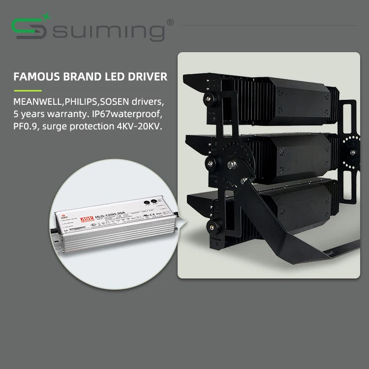 400w 500w 800w 1000w ip65 waterproof high mast sport stadium lighting price 30m high led mast flood light