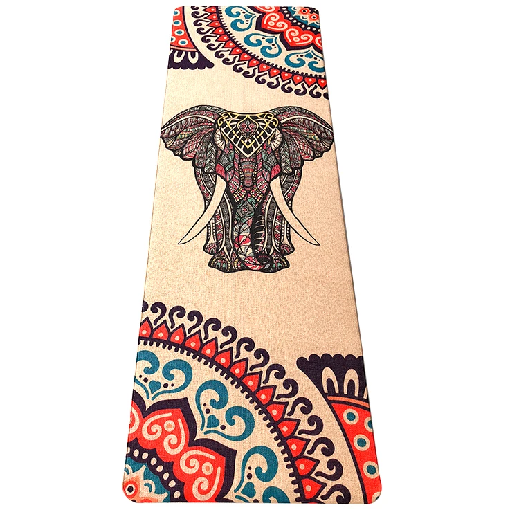 Keepeak Eco Friendly Anti Slip Jute Mat Yoga,Organic Natural Hemp Jute Yoga Mat