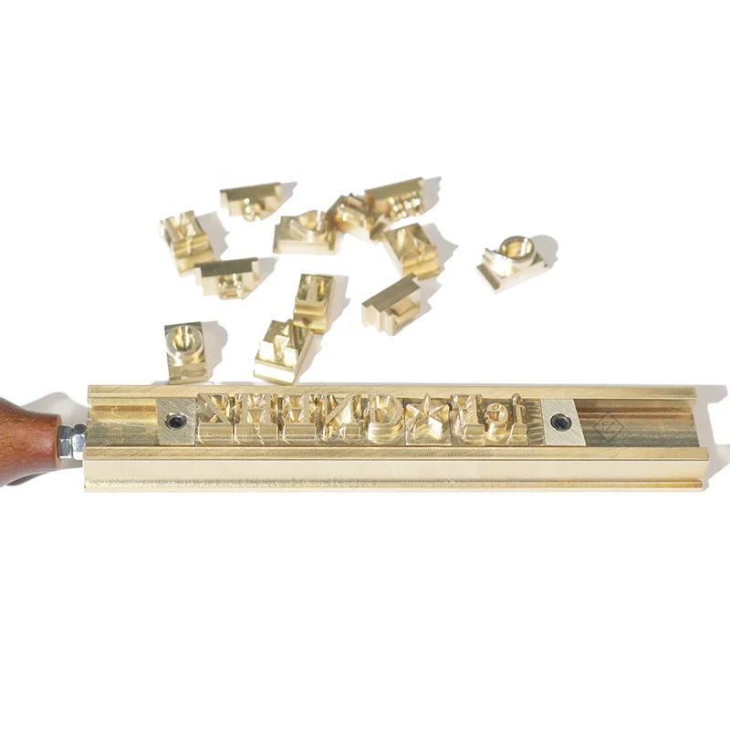 Alphabet Letter Number Mold Flexible Brass Letter Stamp Set Characters Brass Letters Molds for Hot Foil Stamping Machine