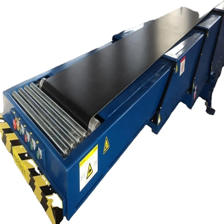 Extendable mobile Gravity telescopic belt  Conveyor system  Shanghai Muxiang  Conveying Machine for factory box bag package