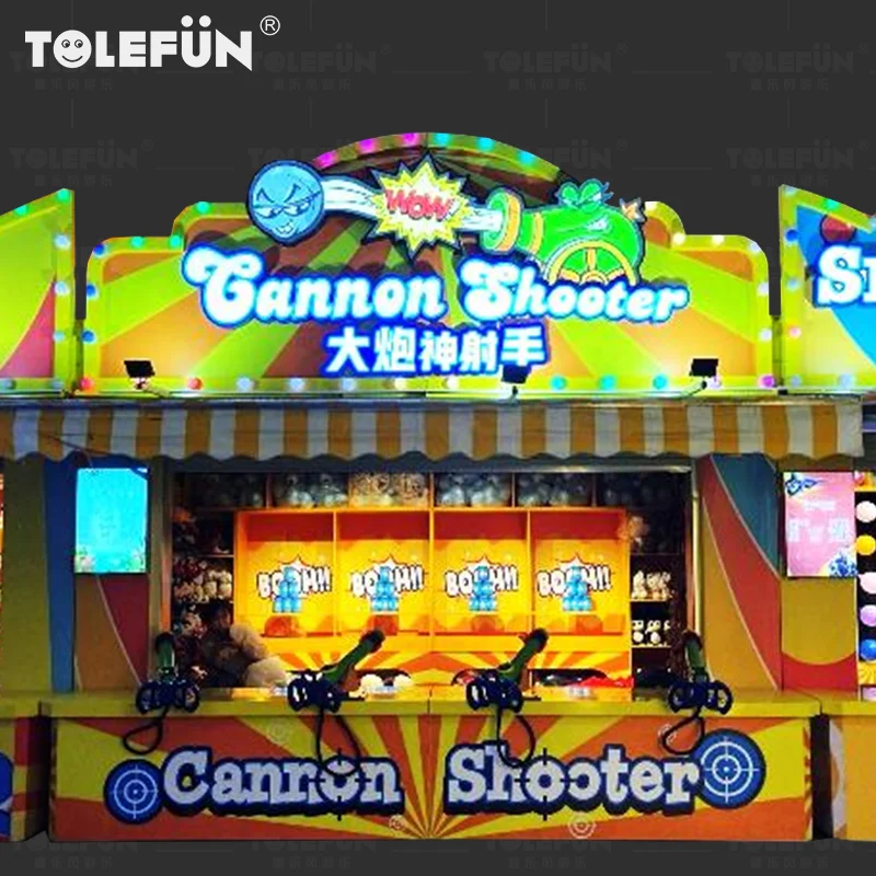 Tolefun Europe And America Funfair Luxury Custom Outdoor Led Marquee Letters Striped Booth External Carnival Games For Adults