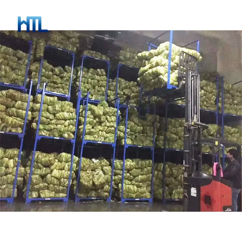 Powder coated logistic warehouse portable quakeproof stackable pallet tainer