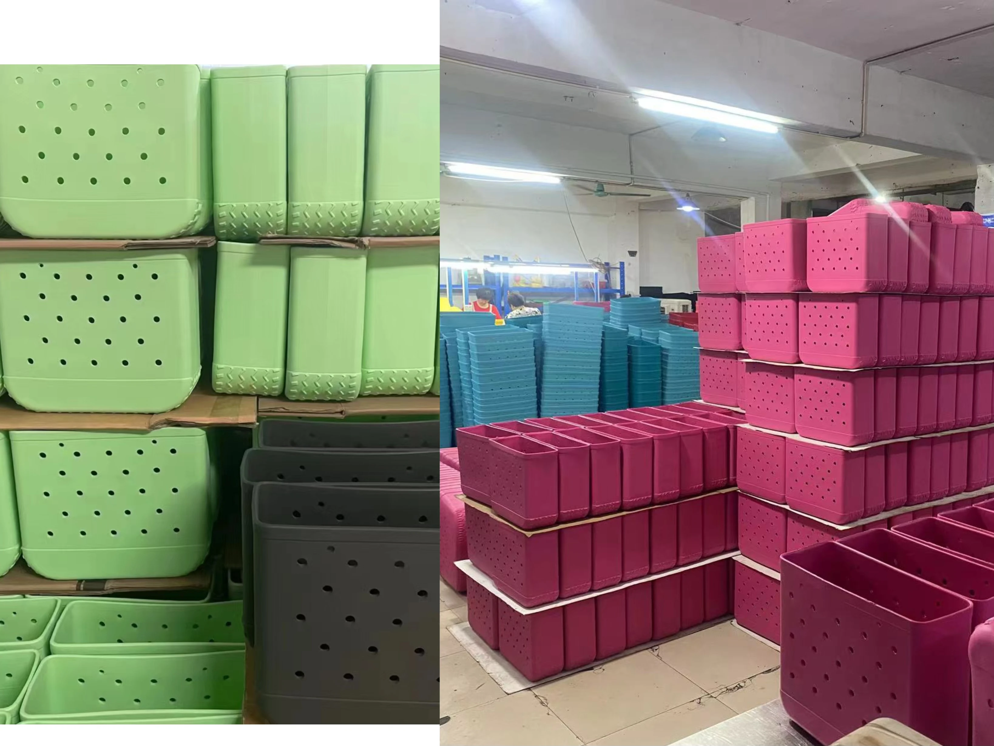 Women Wholesale Beach Waterproof Tote Bags Custom Summer Rubber Totes Pvc O Large Fashion Eva Plastic Silicone Bag With Holes