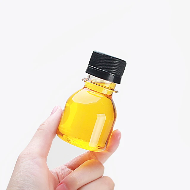 2oz/Energy Mini Shot Round Empty Juice Drinking Plastic Bottle With PE Screw Cap 60ml