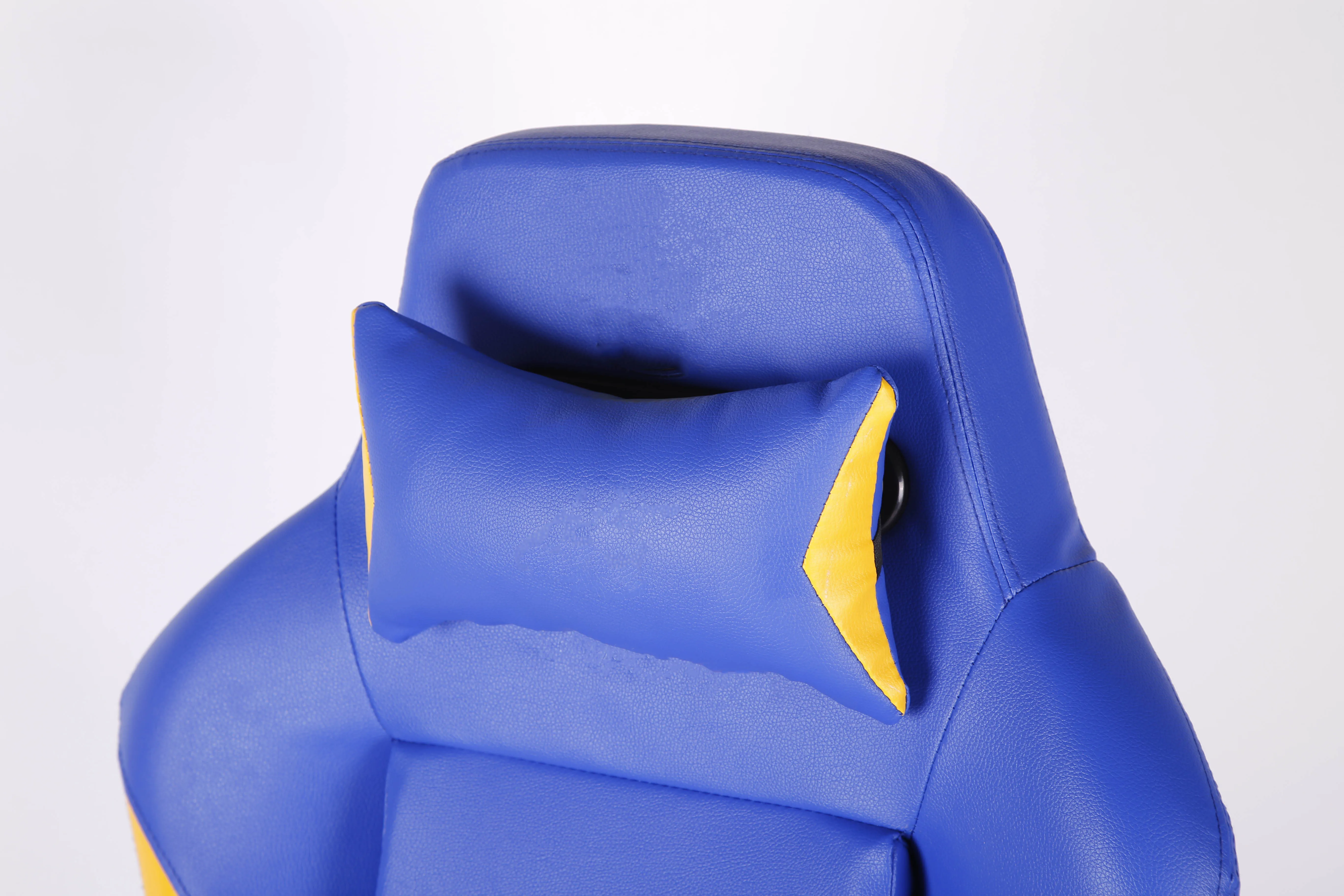 
Blue Yellow Thick Pc Computer Racing Gaming Chair With Adjustable Armrest pc gaming racing chair blue esport gaming 