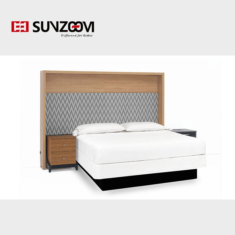 Modern Wooden Holiday Inn H4 Hotel Furniture Queen Headboard