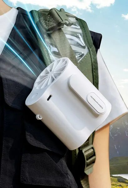Undershirt Waist Fan Clip On Smart Air Cooler Portable Mini Usb Hanging Neck Fan Rechargeable For Traveling Camping Outdoor Home
