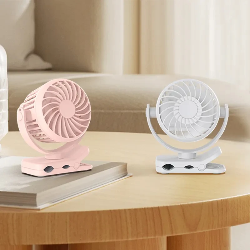 New 1500mAh Strong Wind Outdoor Neck Hanging Fan Portable Mini USB Rechargeable Mini Fan Clip On Umbrellas