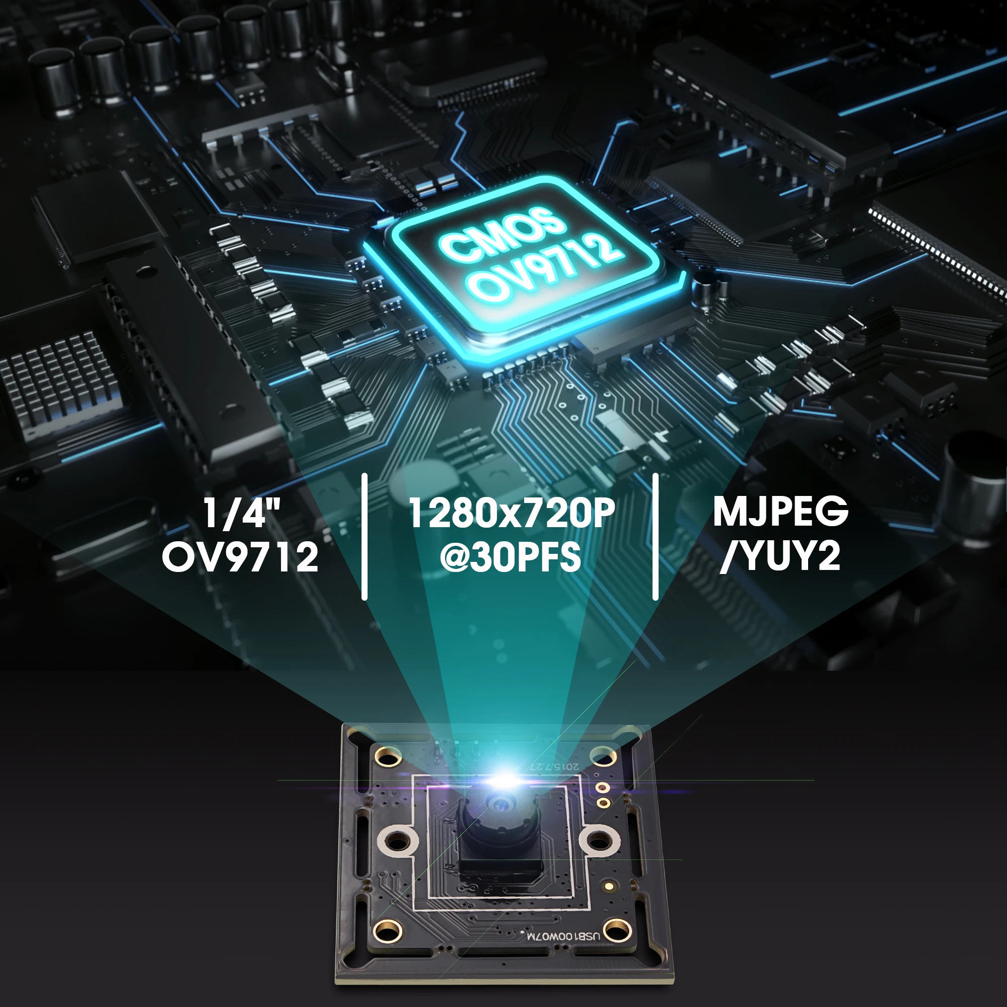 ELP OV9712 1Megapixel 1280*720 30fps USB2.0 Mini Digital Camera Module USB with 45 degree M7 lens