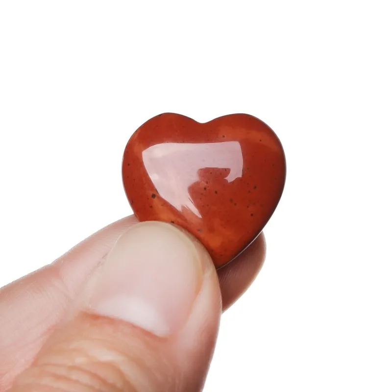 Custom size Natural Semi-precious Stone crystal craft heart shape stone for decoration