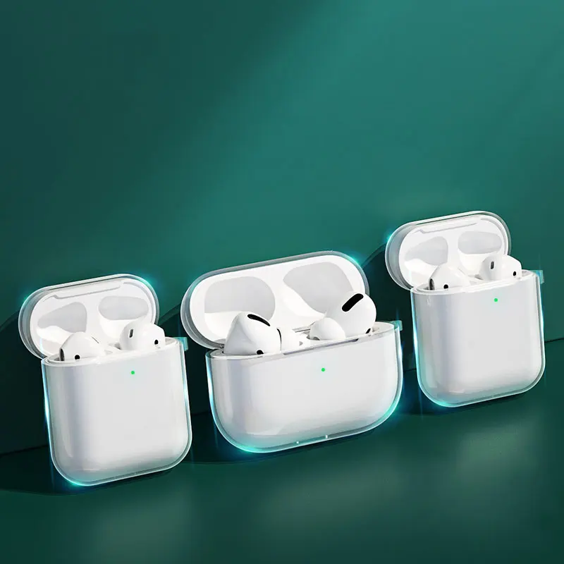 For Airpods Pro Air Pods 2 Airpod 3 Earphones Accessories TPU transparent Protective Headphone Cover Wireless Charging Case