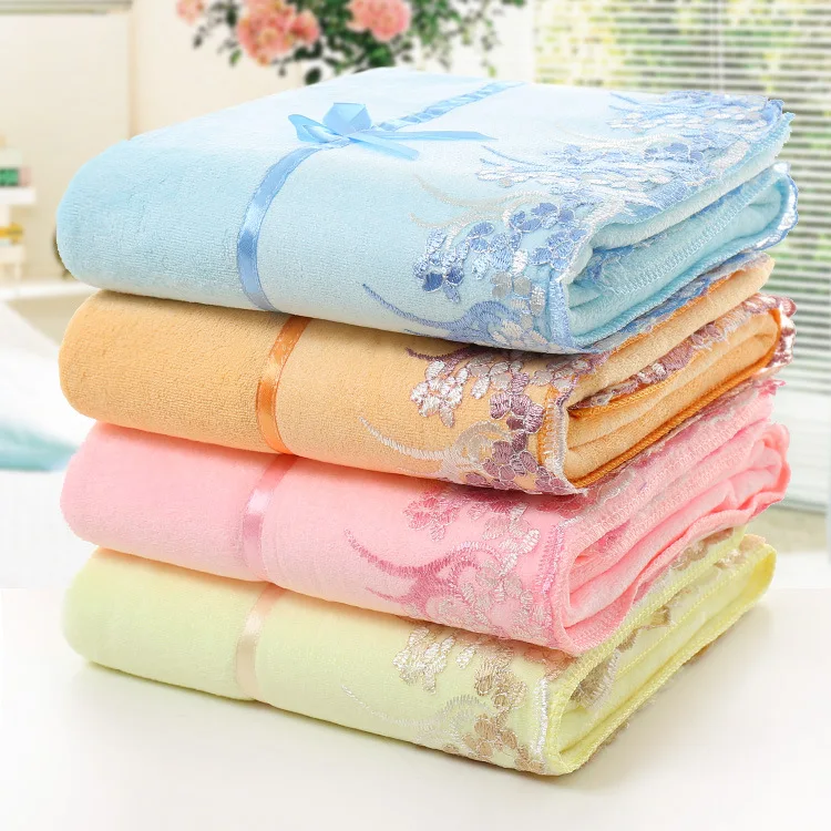new design microfiber bath towel embroidery terry towel with logo hair wrap towel quick dry suitable for home hotel gift