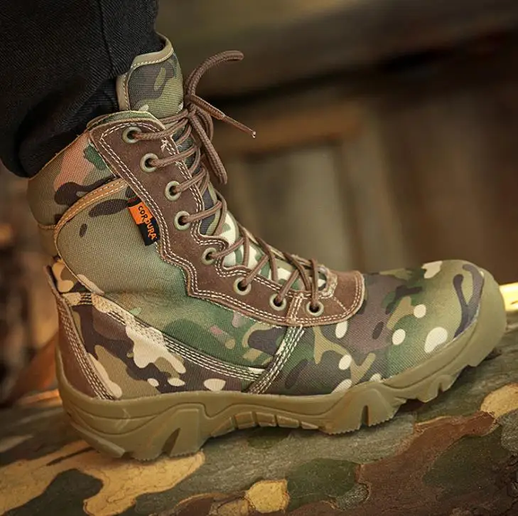 Камуфляжные военные ботинки для пустыни и тактических тренировок осенне-зимние походные активного