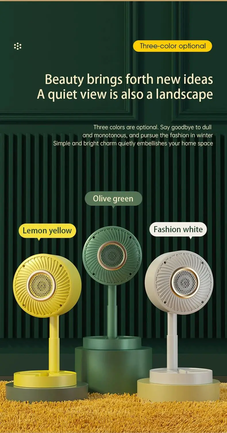 Portable Small Heater Mini Personal Electric Space Heating Lightweight Desktop For Bathroom Bedroom Office and Indoor Warmer Fan