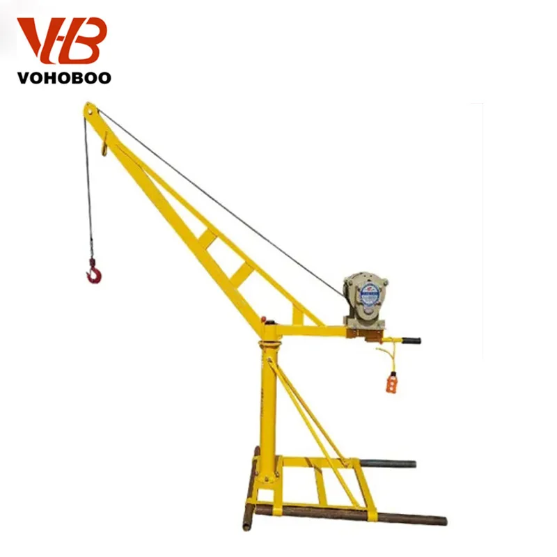 Lifting equipment 300kg 500kg 800kg 1000kg hand operation mobile mini crane portable small lift floor crane