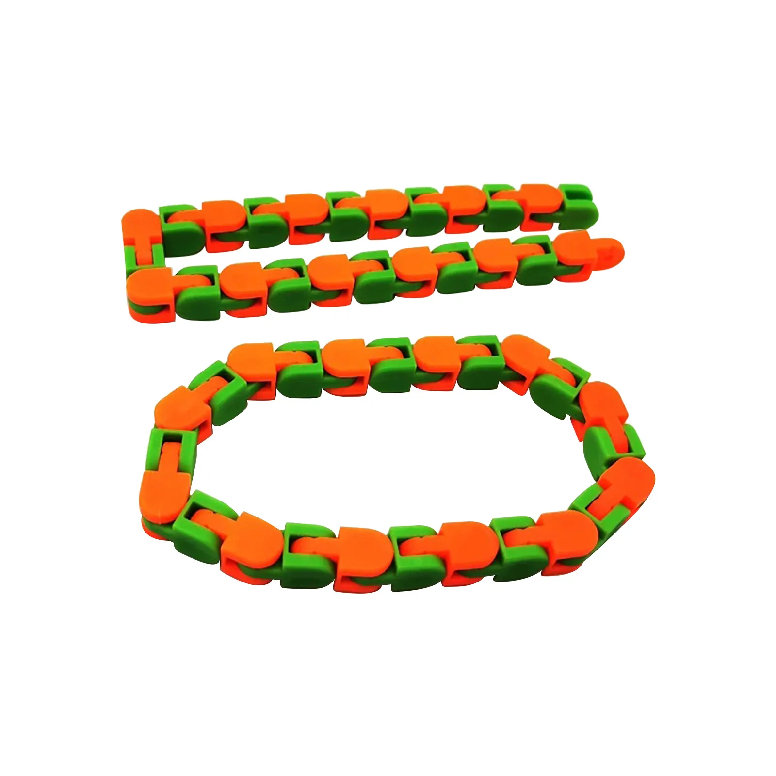 6 Pack 24 Links Wacky Tracks Snap and Click Fidget Toys Finger Sensory Track Snake Puzzles for Stress