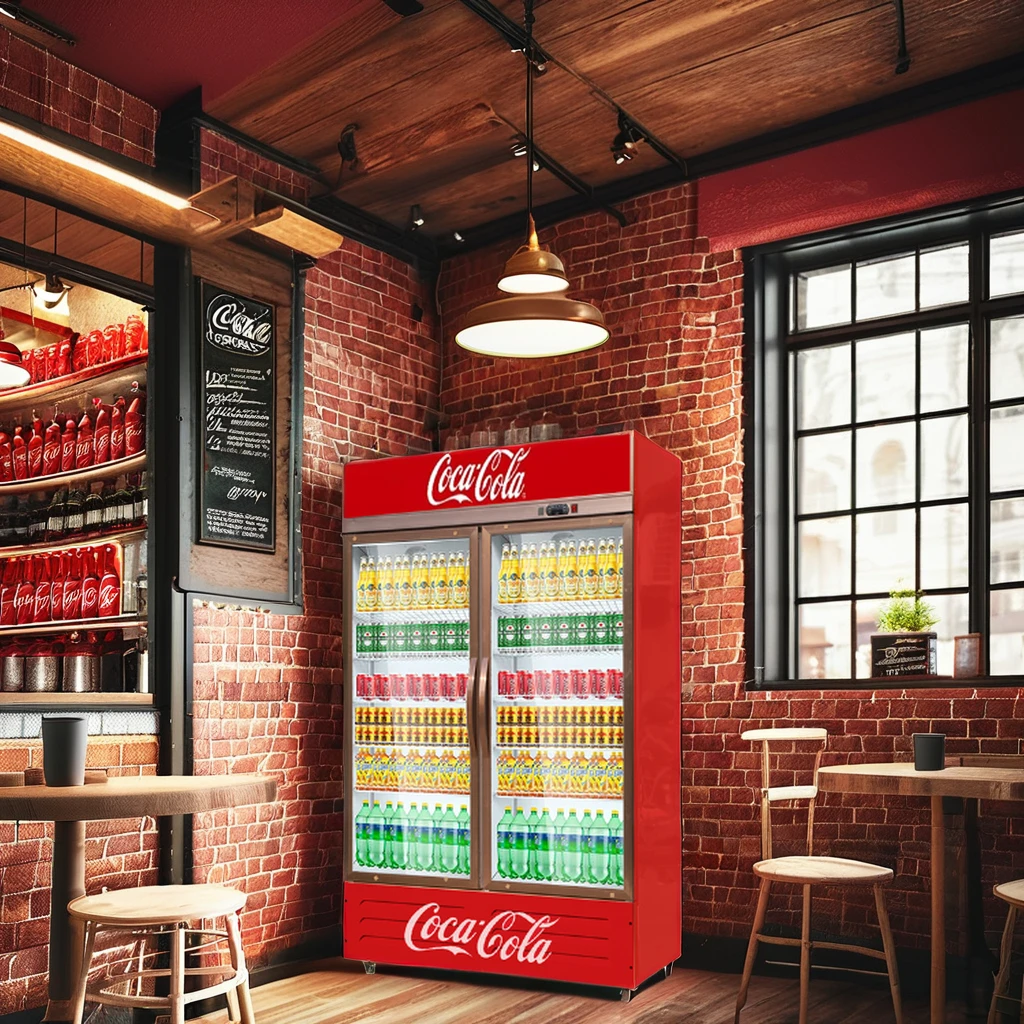 318L Promoted type Cheapest Commercial bottle cooler Beer chiller Drinks Display refrigerator Single door Beverage refrigerator