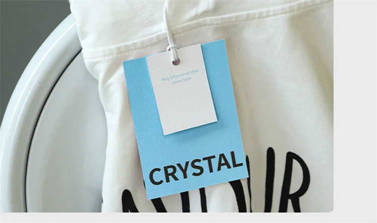 Custom Private Brand Logo Clothing Garment Hang Paper Hangtag Clothes Size Tags Sale Price Labels Swing Tags