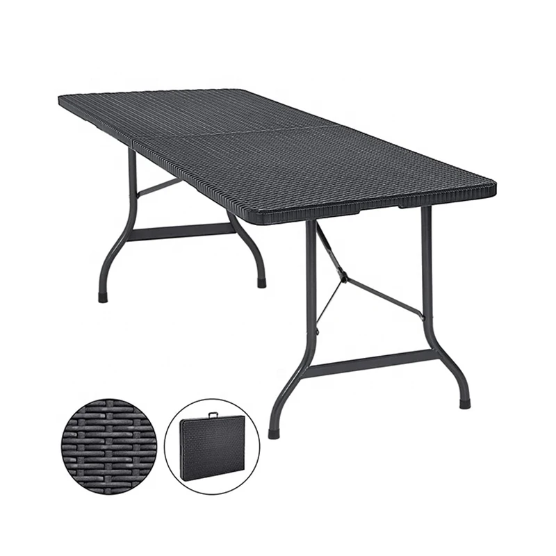 CYEN hot sales competitive price eco-friendly rectangular easy to move and store outdoor folding plastic table