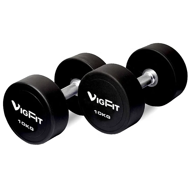 PU Pro Dumbbell Sets Weights Barbell with Metal Handles for Weight Lifting Strength Training Functional Workout