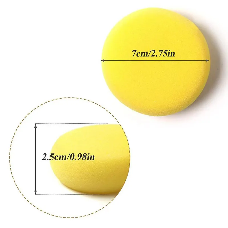 Round Sponges 1pcs 2.75inch Yellow Painting Sponges Sponges for Art & Craft Pottery Clay Pottery Clay Cleaning Ceramics Wall