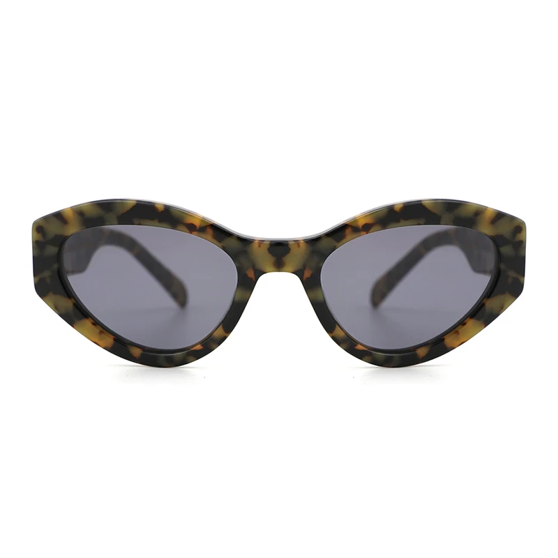 Custom logo luxury design retro cat eye thick frame recycled biodegradable sun glasses fashion eco bio acetate sunglasses