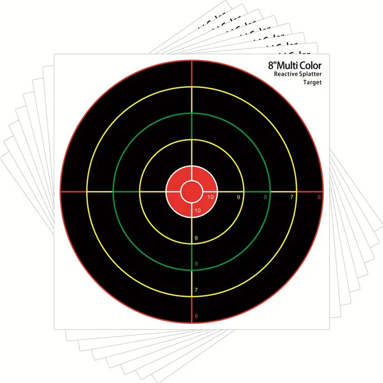 Разноцветные самоклеящиеся этикетки Hybsk для стрельбы и мишени, 8 дюймов