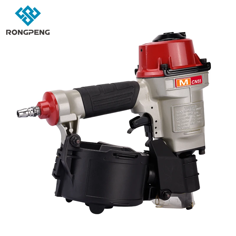 RONGPENG MCN55 Adjustment Coil Pallet Nailers Air Nail Gun Pneumatic Hand Tool  For Wood House and Pallet