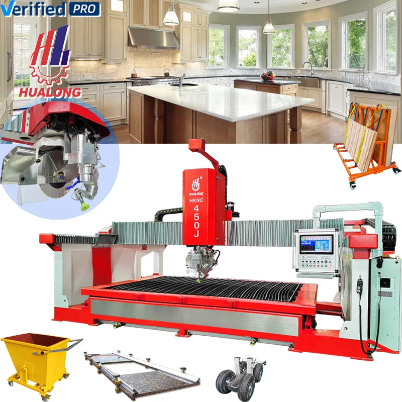 2024 Hualong Machinery HKNC-450J CNC sawjet 5 axis stone  bridge saw  water jet granite cutting machine