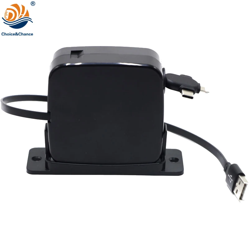 Retractable cable charger 3 In 1 Mobile Phone Charger Type C Usb microphone cable reel for phones