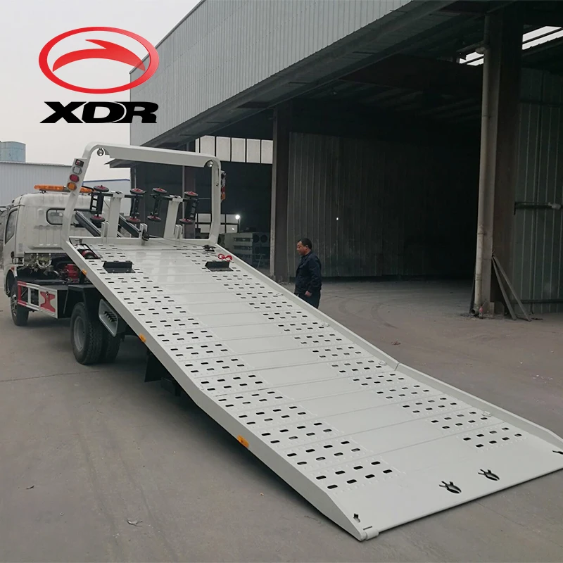 
road wrecker truck low slide flat bed recovery truck tow truck 