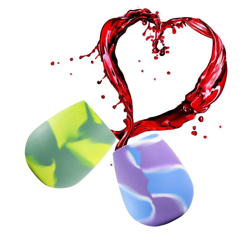 Silicone Unbreakable Wine Glass: Reusable & Shatterproof Wine Tumblers for Outdoor Events Silicone Stemless Wine Cups