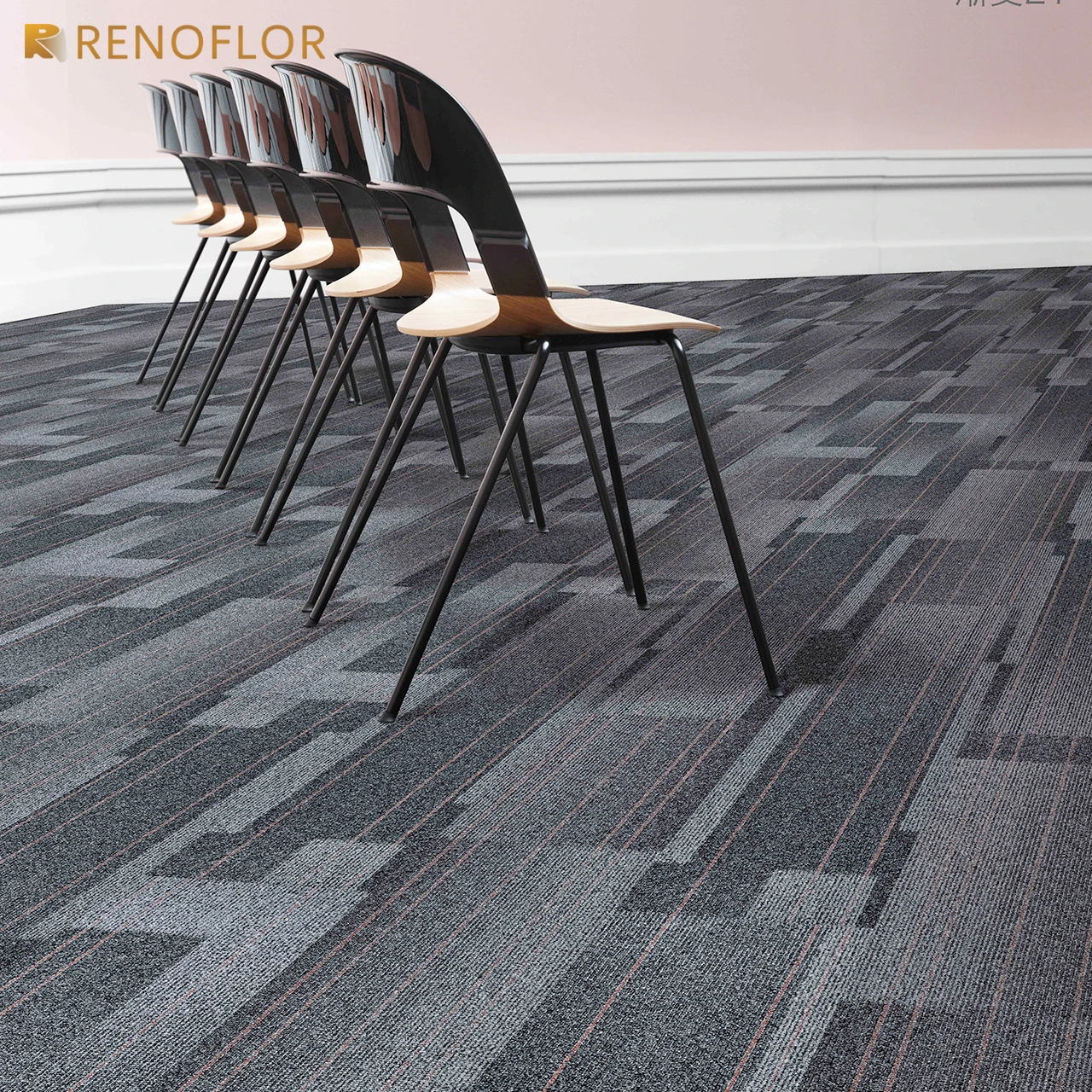 Free Sample Factory Manufacturer Commercial Modular Rectangle Removable Nylon Floor Office Conference Room Carpet Tiles 25x100