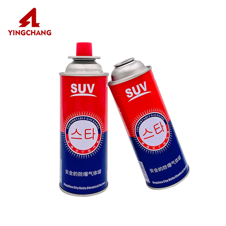 Tinplate empty butane gas straight wall aerosol tin can
