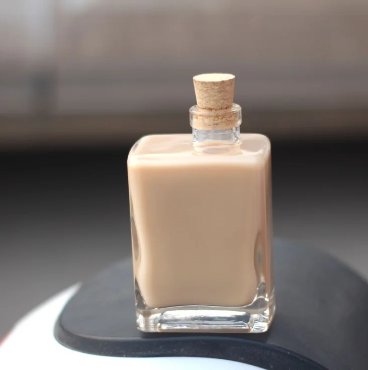 250ml high quality luxury liquid wine juice vodka glass bottle wine drinking jar with gold cork top