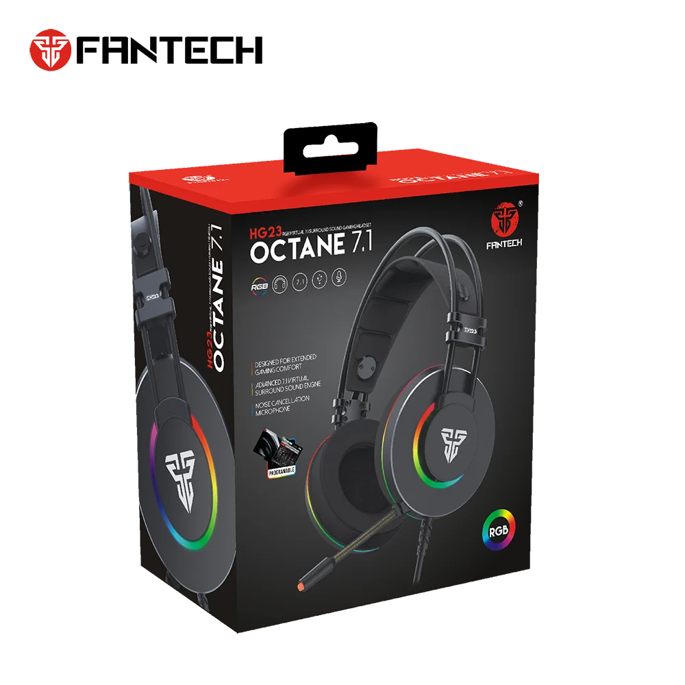 Best experience gaming audio Fantech HG23 octane 7.1 virtual surround rgb lights gaming headset