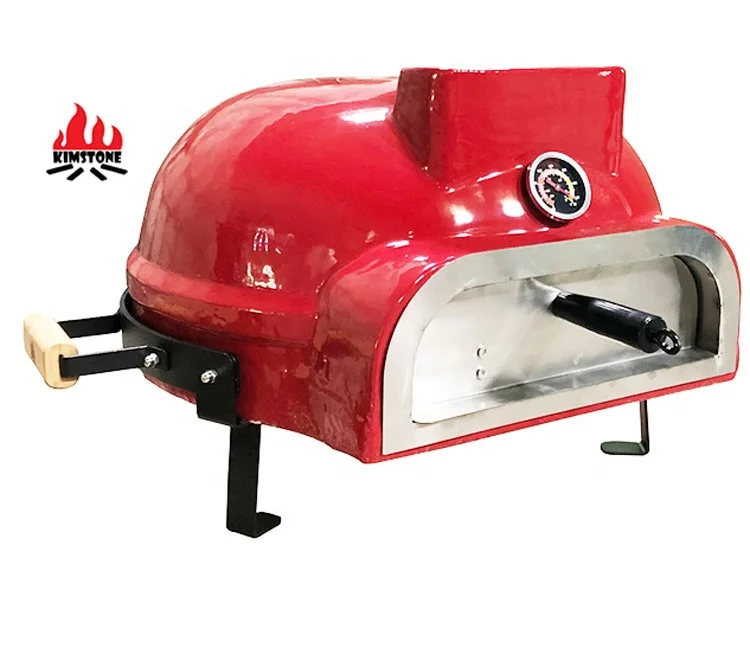 KIMSTONE 21 Inch Bbq Setoutdoor Charcoal Bbq Grill Pizza Oven Italian Woodfired Clay Commercial Pizza Oven For Sale