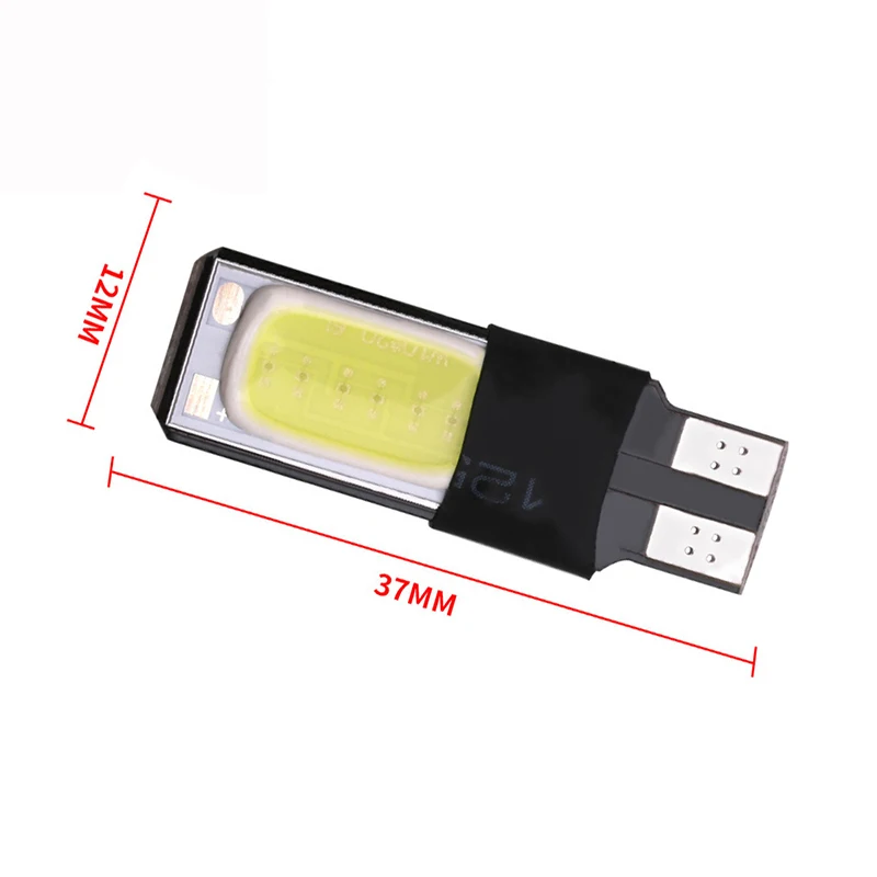 Car LED T10 W5W 194 2COB 2W t10 Led Bulb Car License Plate Lights Clearance Lamp Reading Light Bulbs Cold White Ice Blue