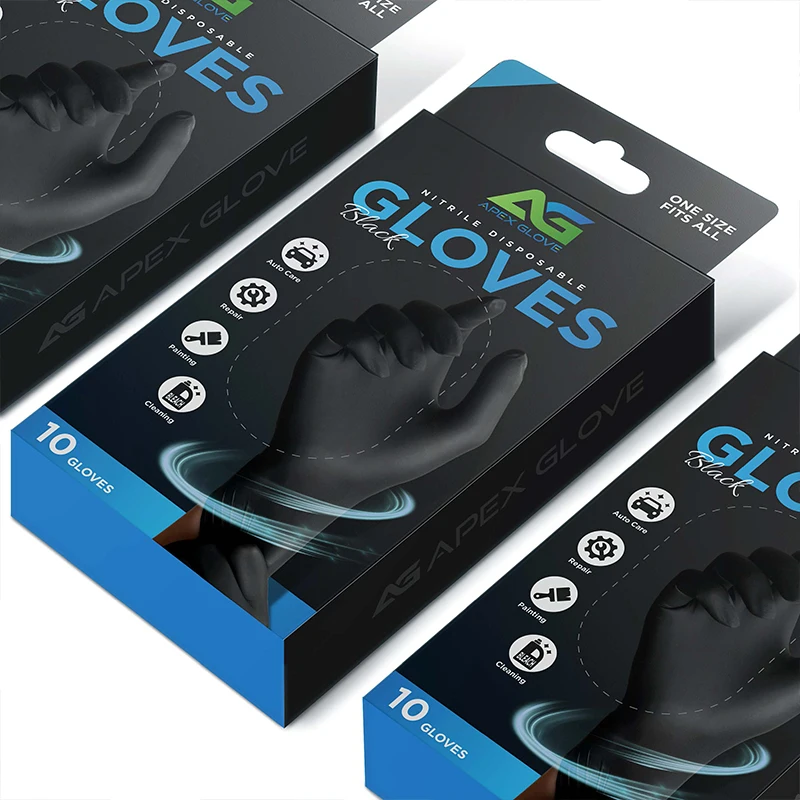 Premium Quality Black Nitrile Gloves with Superior Elasticity for Enhanced Tactile Sensitivity