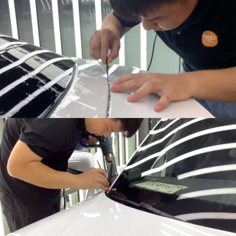NKODA Glossy Self Adhesive Wrap Vehicle Auto-repaired polyurethane Car Body manufacturer Clear Paint Protection TPU PPF Film