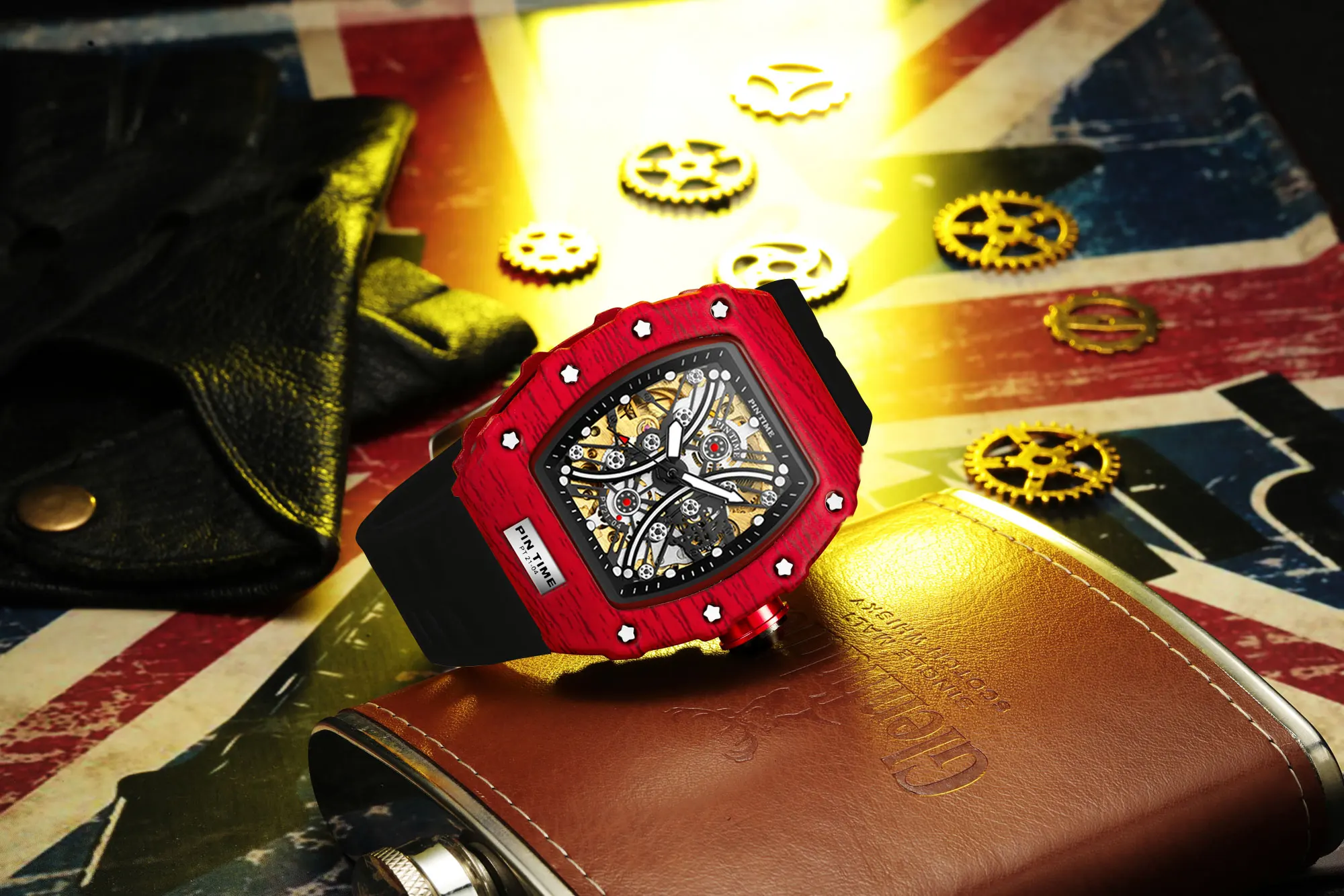 waterproof watch Automatic chronograph movement carbon fiber ceramics watch