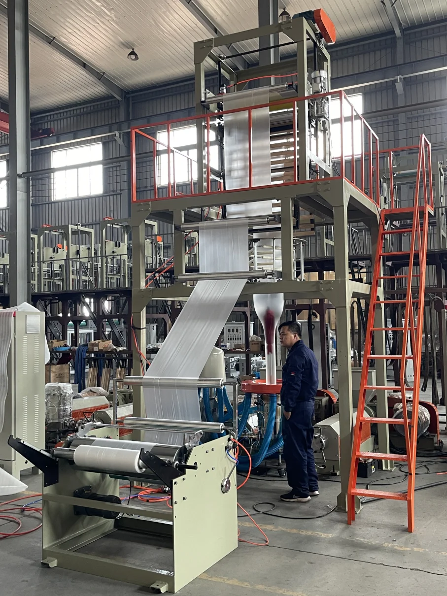 2SJABA-900 High Speed Agricultural Biodegradable Polypropylene PP PE LDPE HDPE Plastic Bag Film Blowing Extrusion Machine Price