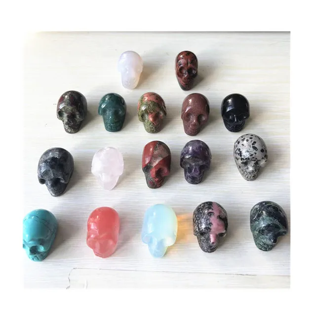 Wholesale crystal crafts spiritual stones crystals healing rose quartz skulls  for Christmas decoration 2023