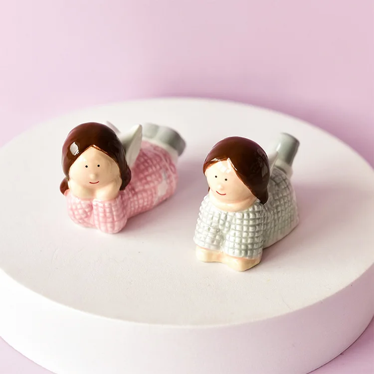 Fairy Angel Figure Sculpture Cute Girl Wings Holding Heart And Star Home Desktop Crafts Decoration